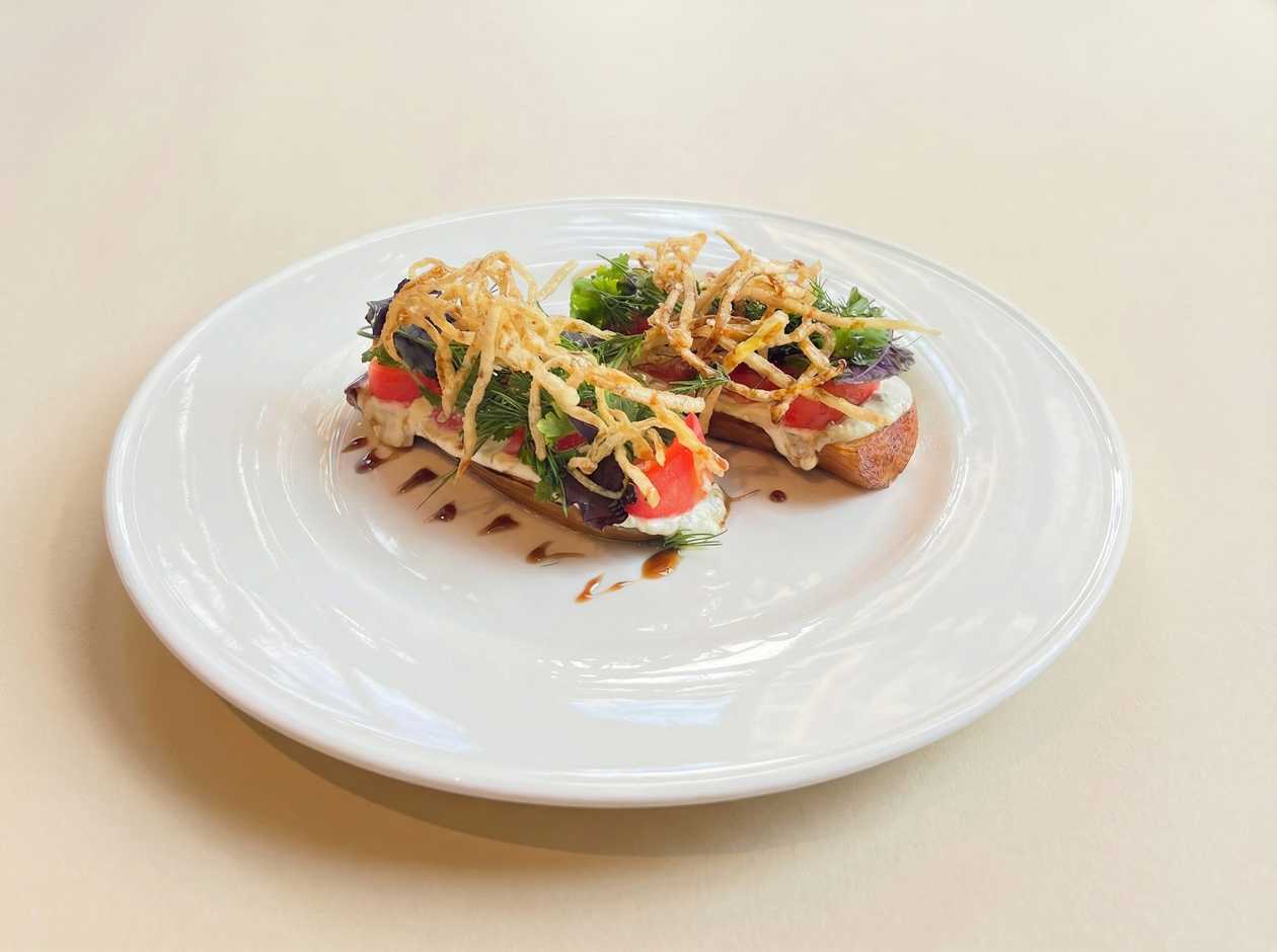 Chef's special eggplant snack