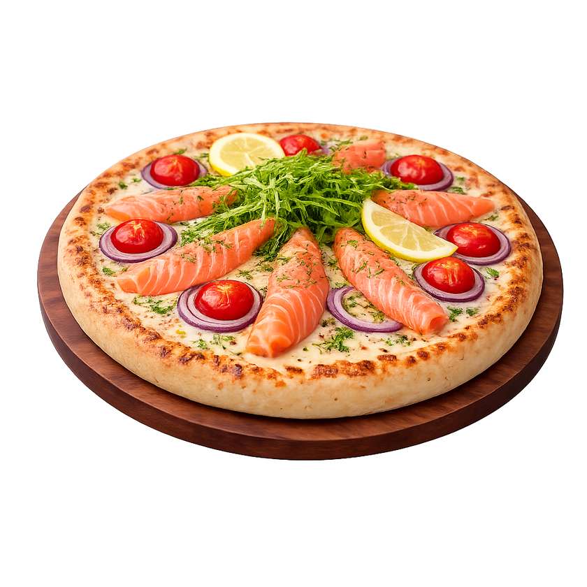 Small Salmon Pizza 23 cm
