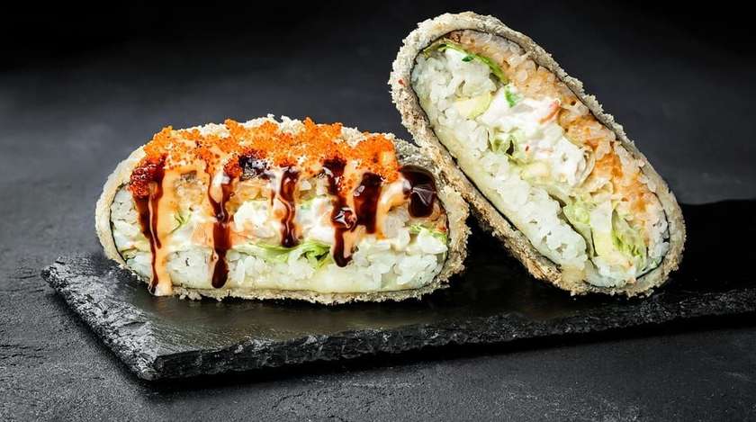Суші бургер з креветками