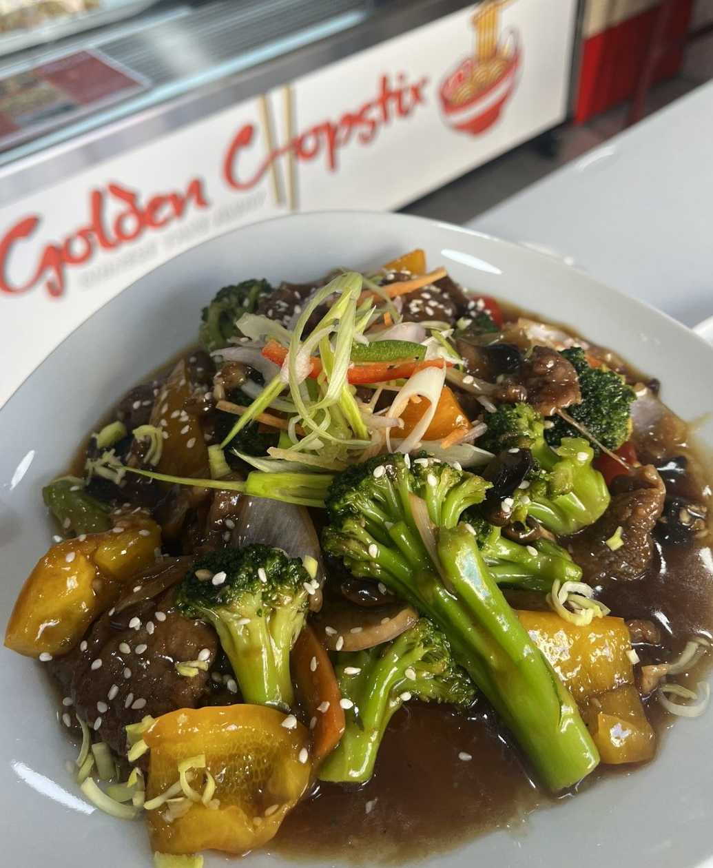 Beef, broccoli & mushroom