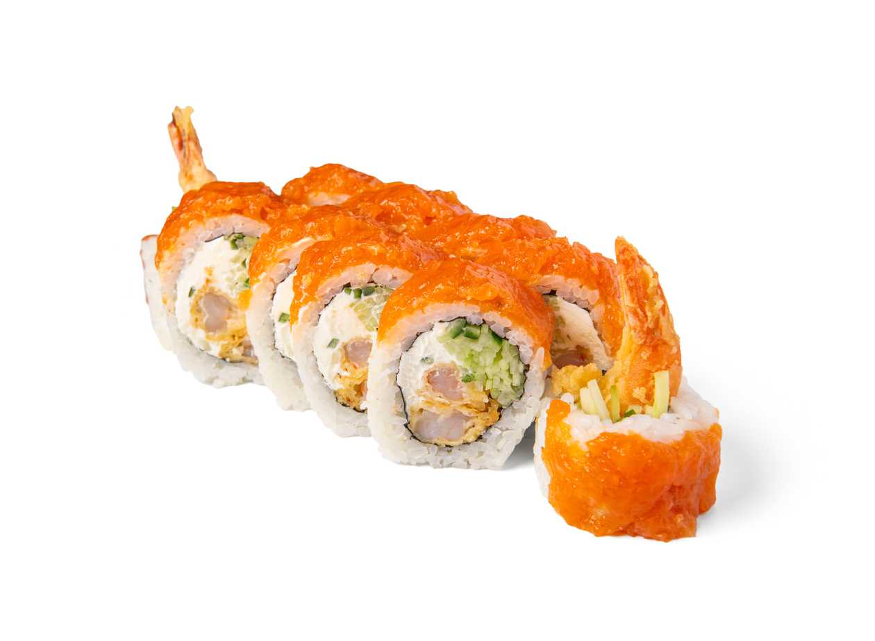 California Gold Krewetka w tempurze z tatarem z łososia