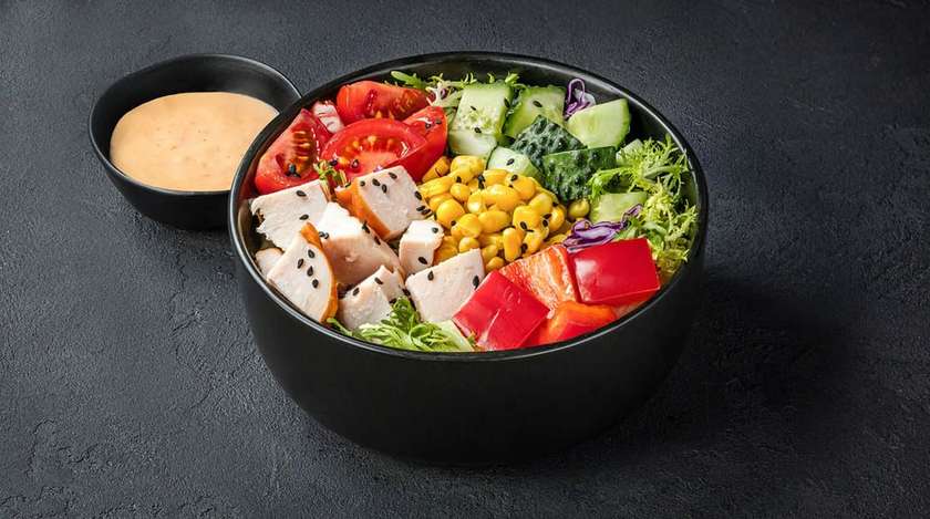 Поке з копченою куркою