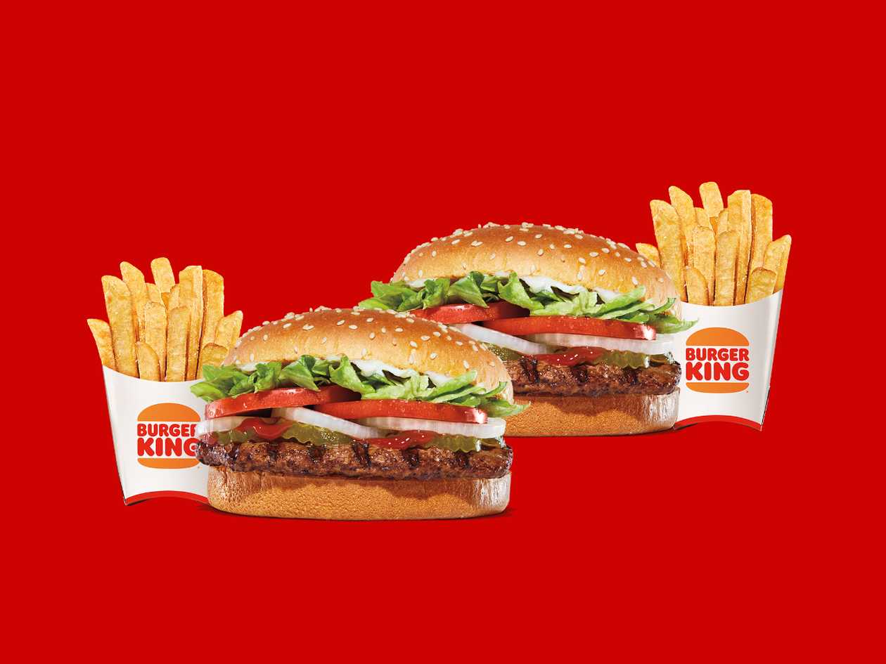 Whopper® Wednesday – Beef (2 Whoppers® + 2 Fries)