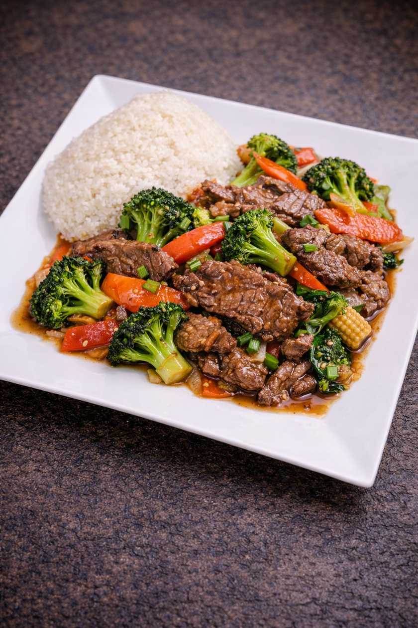 40c.Hovězí s brokolicí