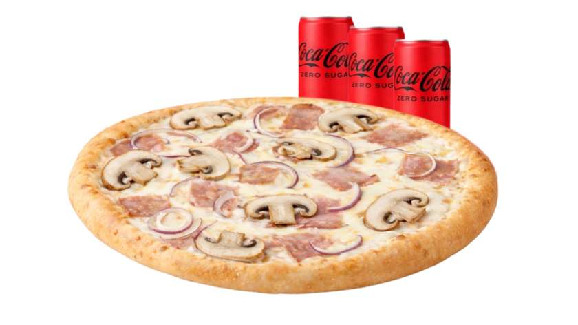 Carbonara Pizza XL + 3 x Drink