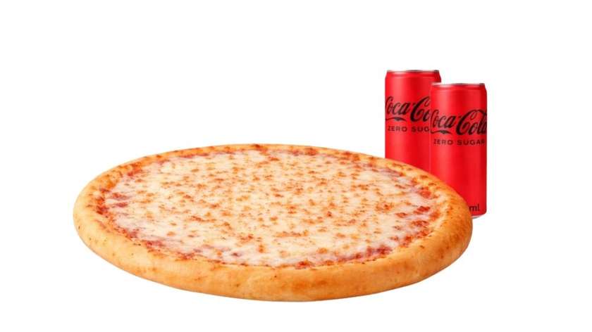 Margherita L pizza + 2 drinks