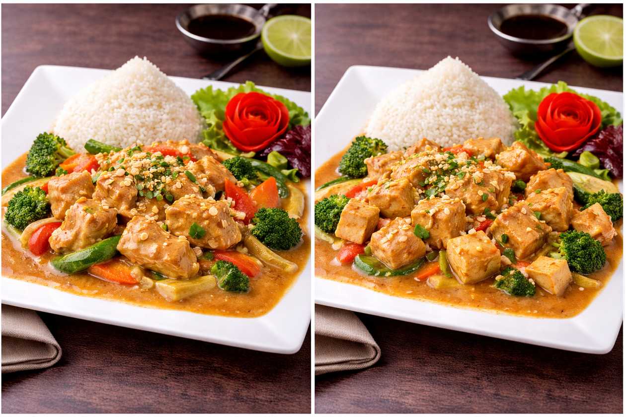 Maso s arašídovou omáčkou