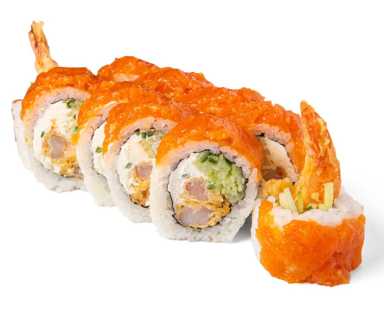 California Gold Krewetka w tempurze z tatarem z łososia