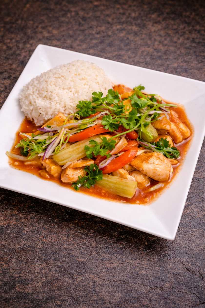 34.Tofu s rajčatovou omáčkou