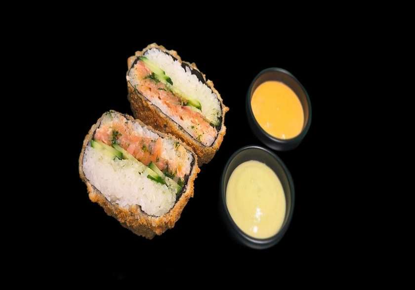 Smoked Salmon Sushi Burger