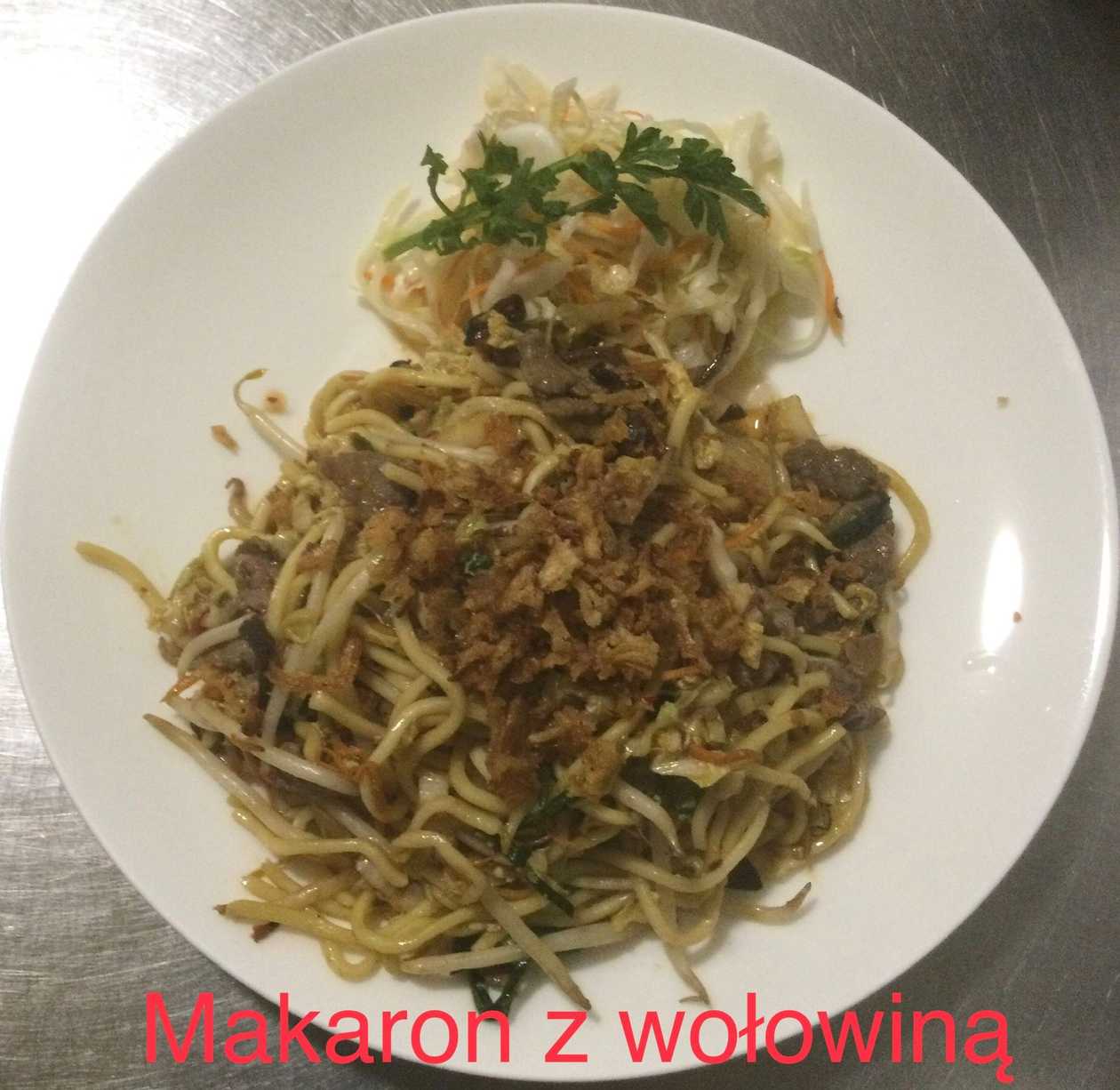 Makaron z wołowiną