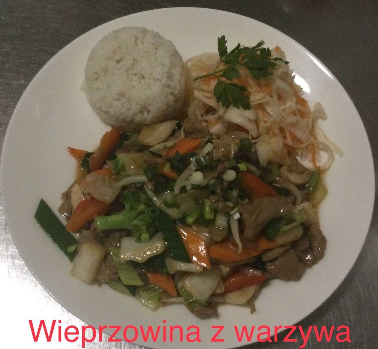 Wieprzowina z Warzywami (ostra lub łagodna)