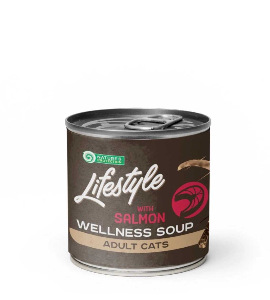 Nature's Protection Lifestyle Sterilised Cat Soup with Salmon 140ml