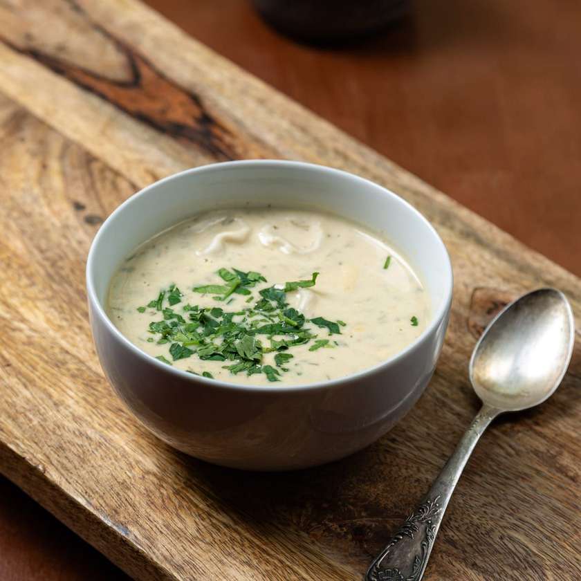 Zupa Serowa z Mini Chinkali