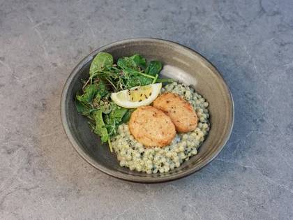 Рибні котлети з качаною кашею