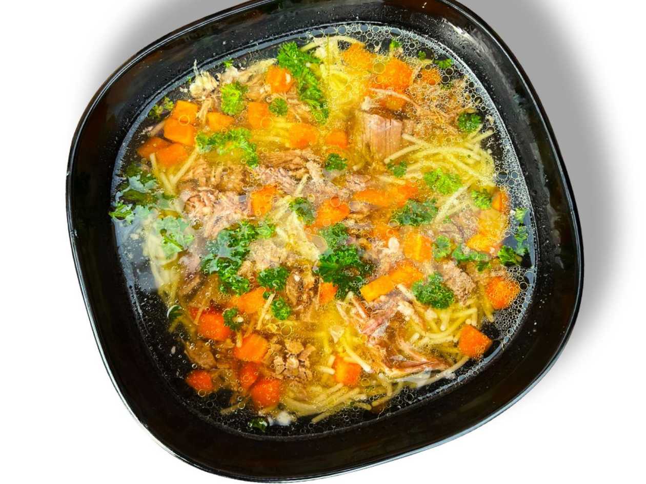 Pomalu tažený hovězí vývar