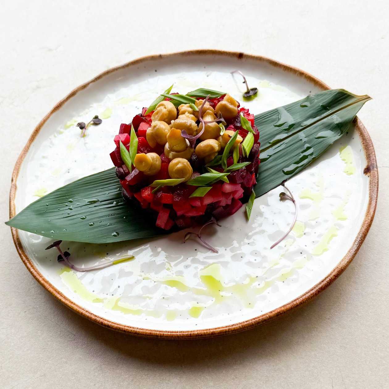 Beetroot Salad with Pickled Mushrooms