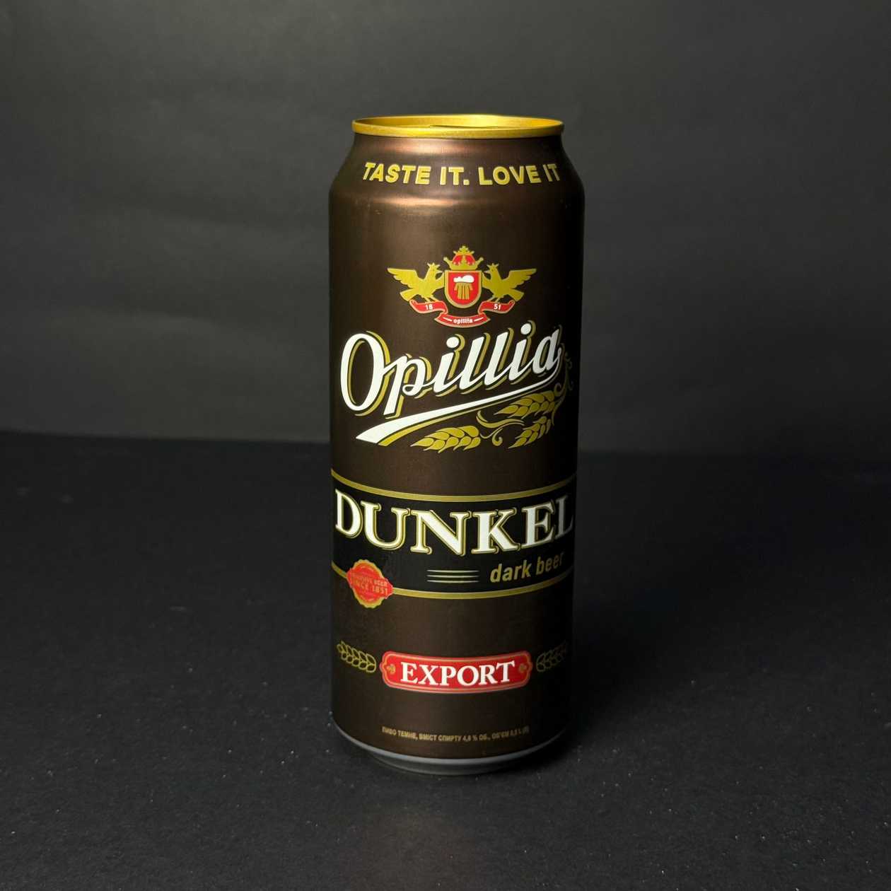 Canned Opillia Export Dunkel Beer