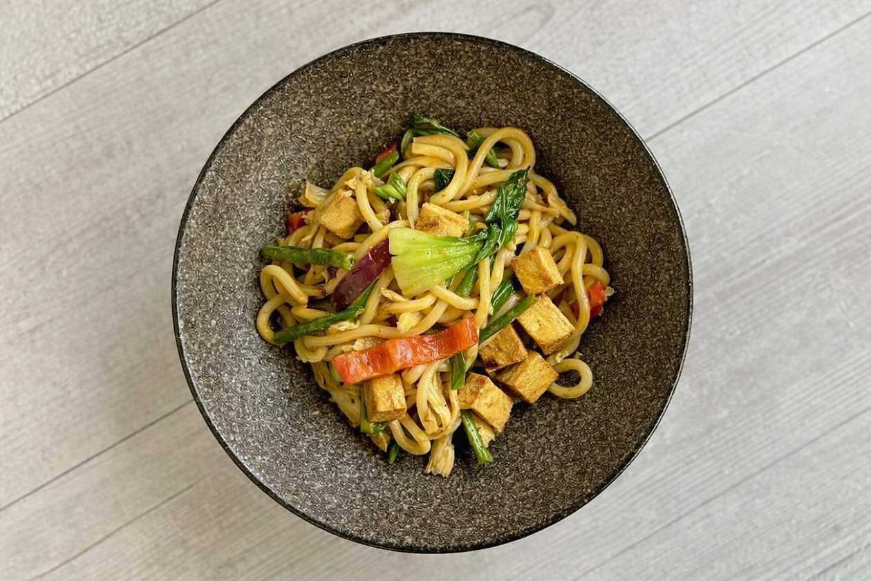 curry udon tofu