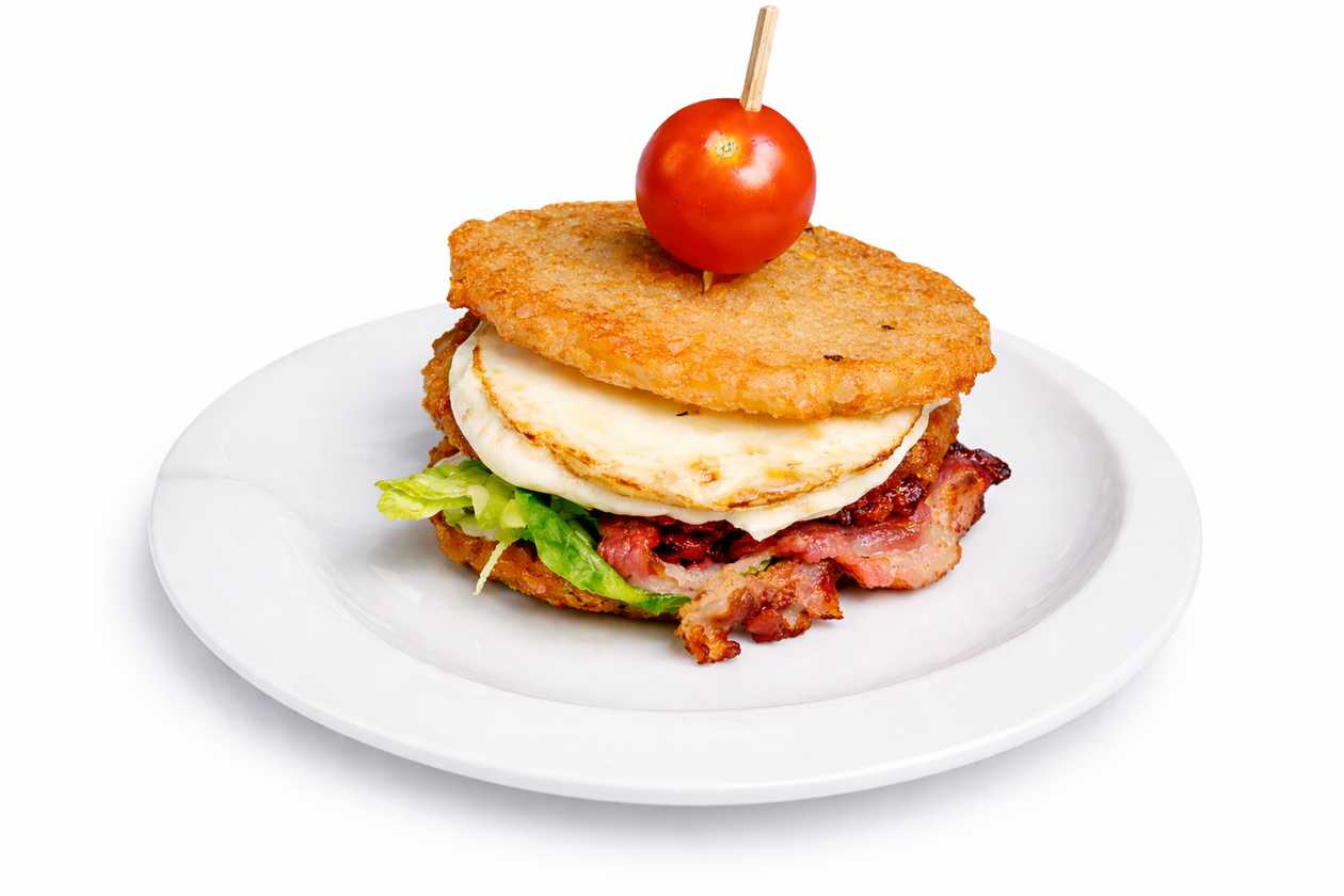 Potato pancakes burger