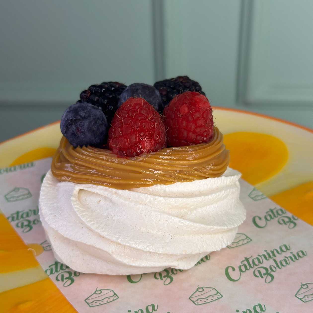 Mini Pavlova - Dulce de Leche and Red Berries