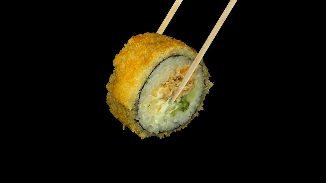 Tempura ar vistu un bekonu