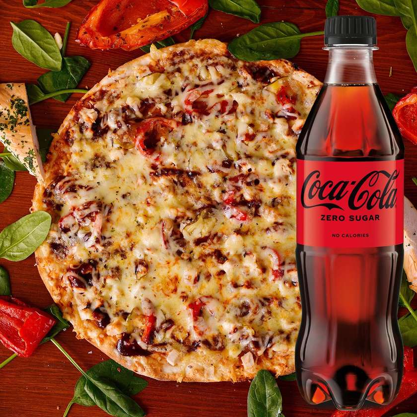 BBQ pica 42cm + 2x 0,5l Coca - Cola