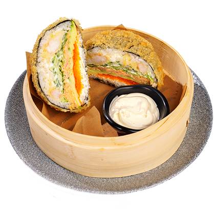 Prawn tempura burger
