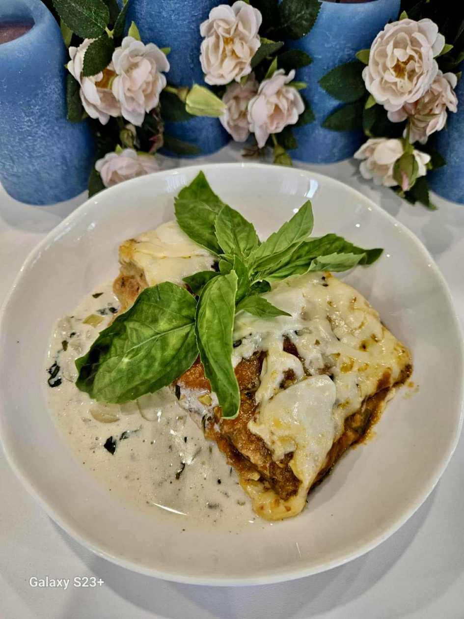 Italian Eggplant Casserole with Tomato and Cheese Sauce