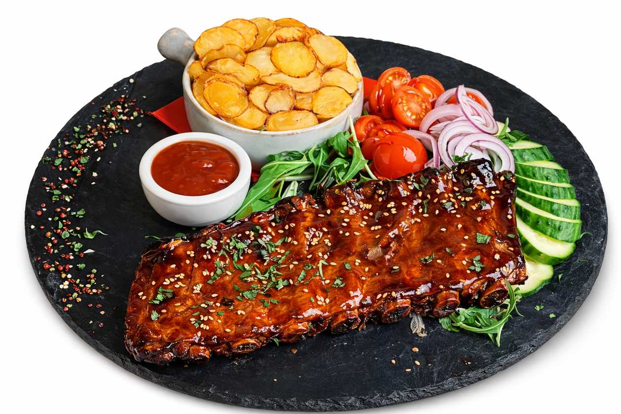 Pork ribs BBQ