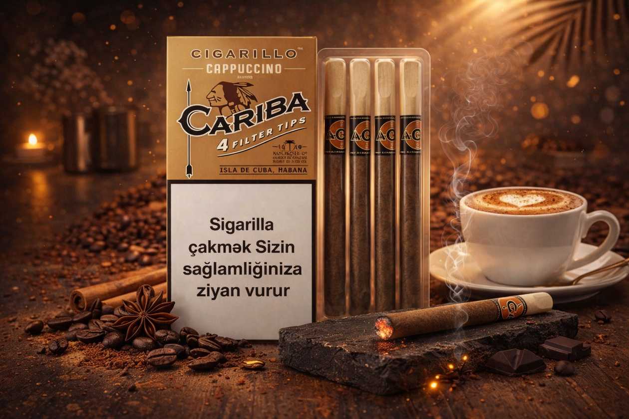 Siqarilla Cariba Cappuccino– Qutuda 4 ədəd