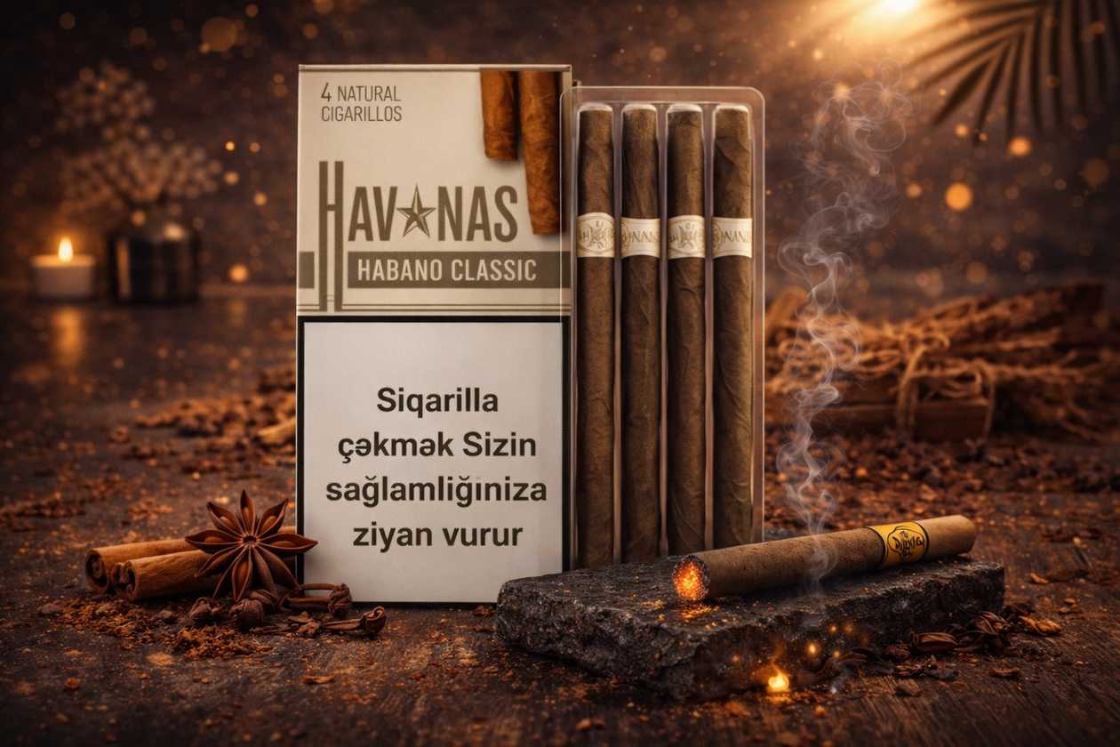 Siqarilla Havanas  Habano Classic (Sadə Tütün)  (4 ədədli qablaşdırma)