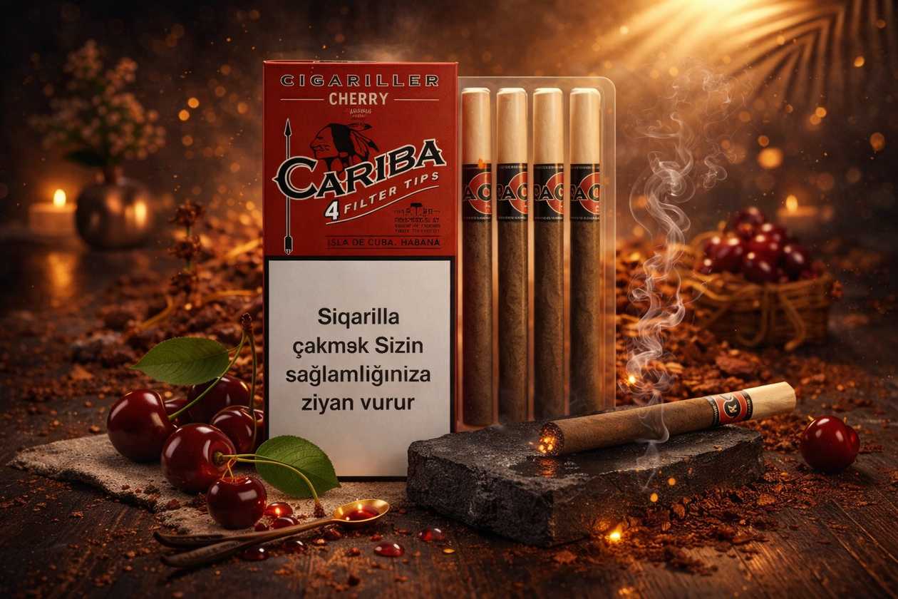 Siqarilla Cariba Cherry (Albalı)– Qutuda 4 ədəd