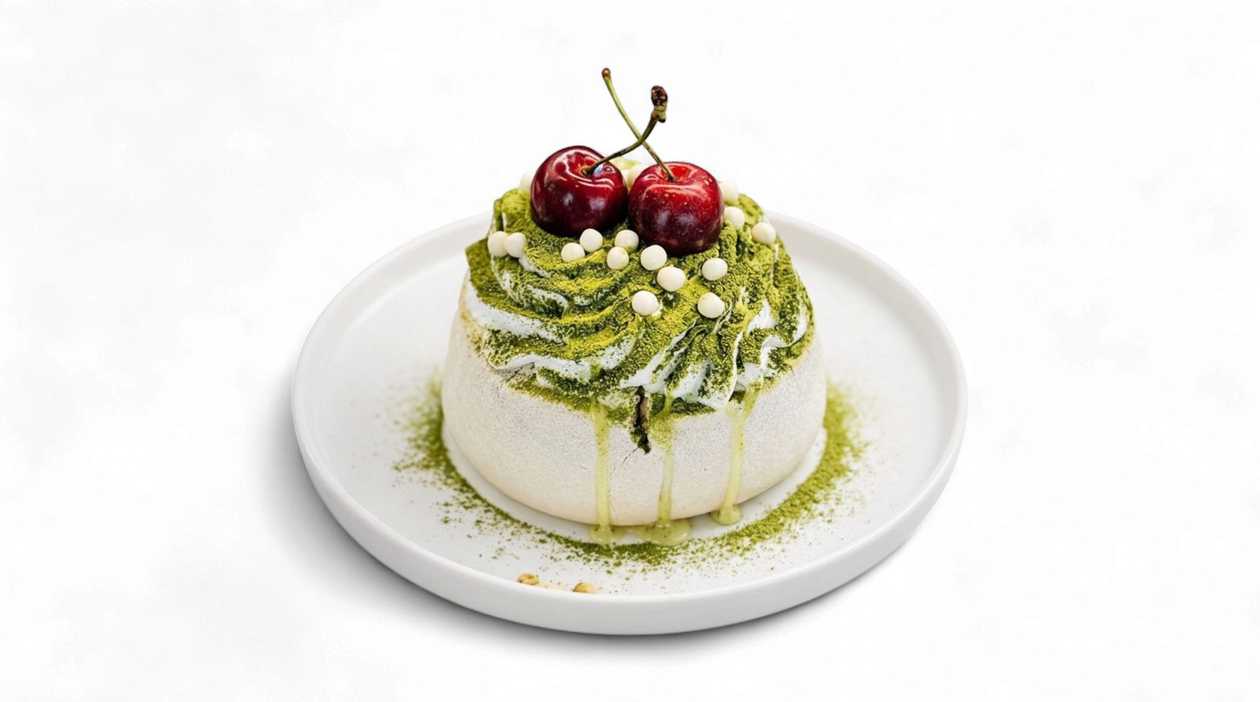 UUS! Pavlova minitort ~ 220 g, matcha-kirsi