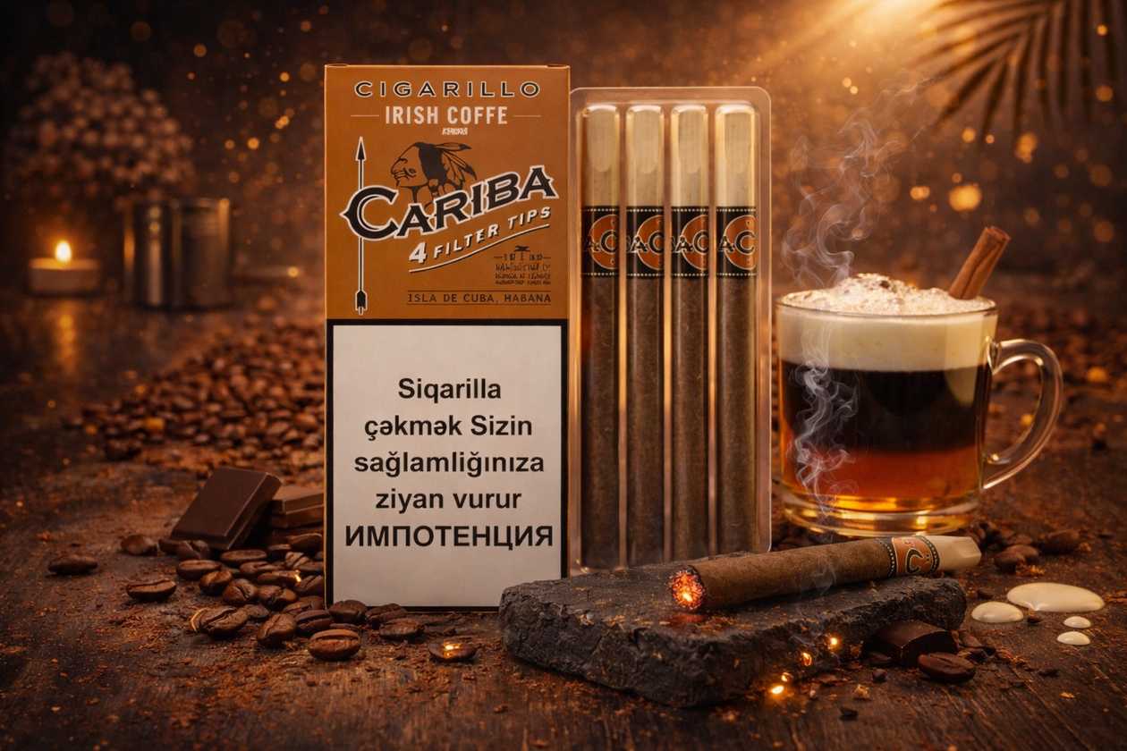 Siqarilla Cariba  Irish Coffee– Qutuda 4 ədəd