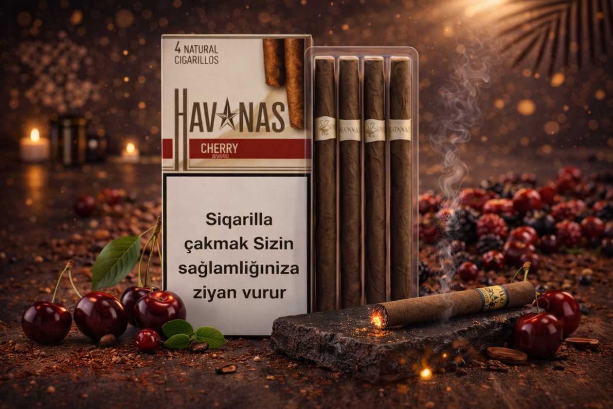 Siqarilla Havanas Cherry (Albalı) (4 ədədli qablaşdırma)