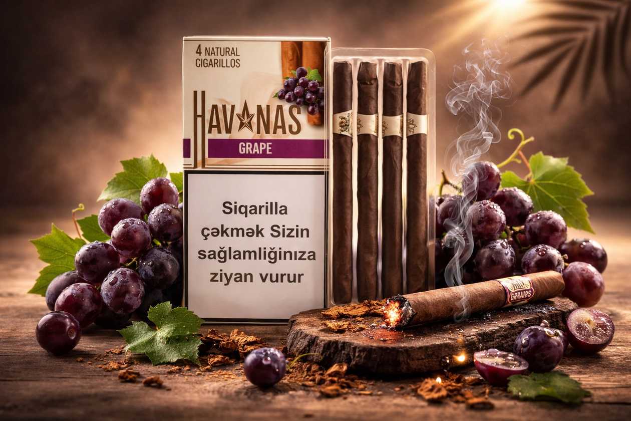 Siqarilla Havanas Grape (Üzüm) (4 ədədli qablaşdırma)