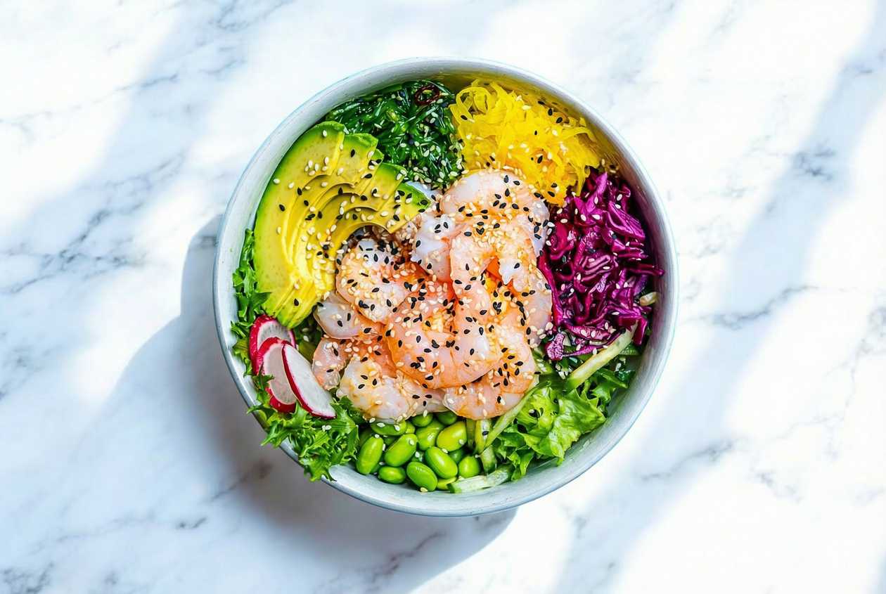 Kreveti-avokaado bowl