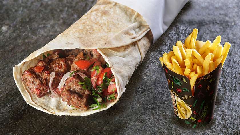 Combo pentru 1 persoana ADANA KEBAR LA LIPIE mic - 1ȚEPUȘA + CARTOFI PRĂJIȚI