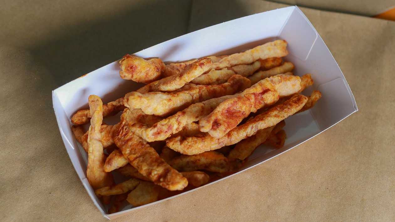 სტრიპსი ღორის ხორცით