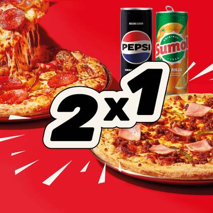 2x1 2 Medium Pizza Especiai + Drink