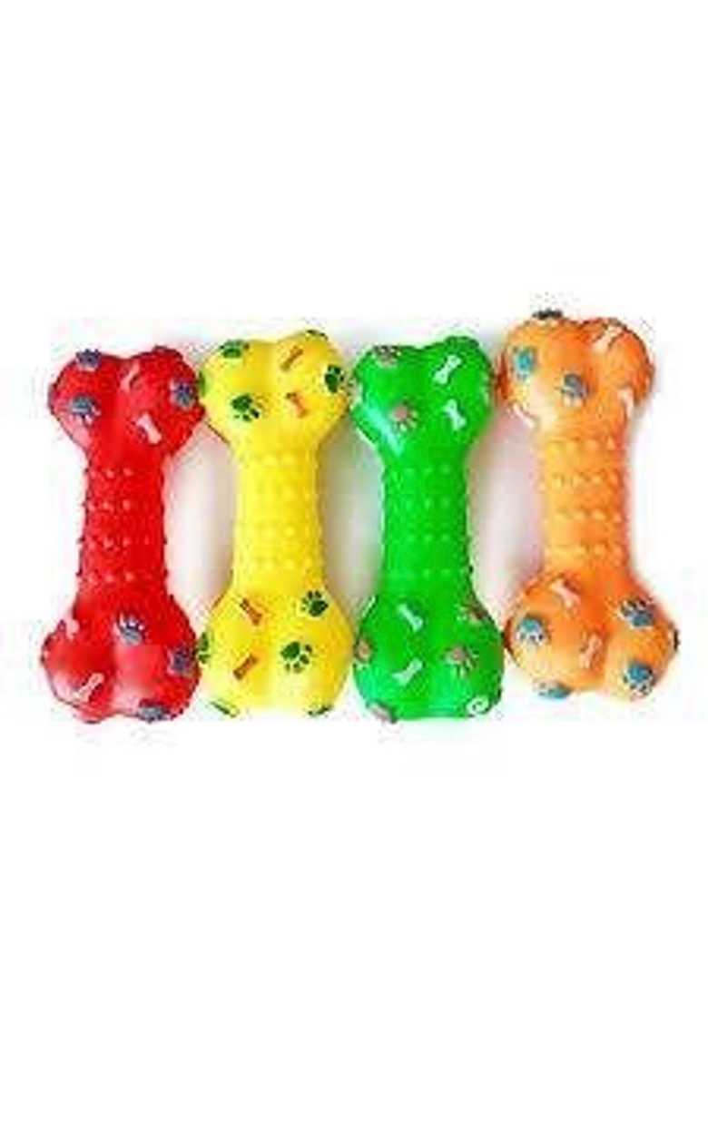 Rubber Bone with Squeaker 13 cm