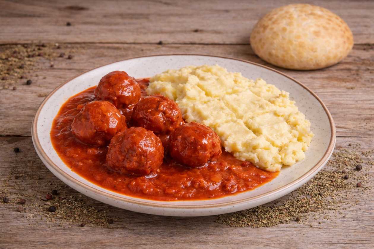 Chiftele Marinate în sos Roșu