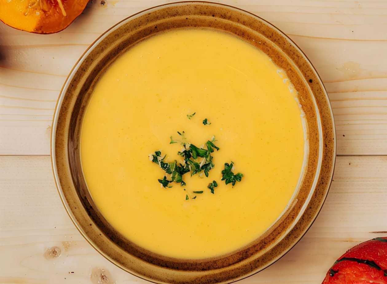 Dýňová krémová polévka + Domácí pečivo