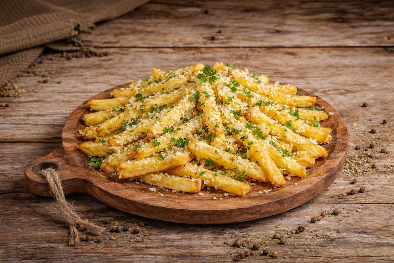 Cartofi cu parmezan si usturoi
