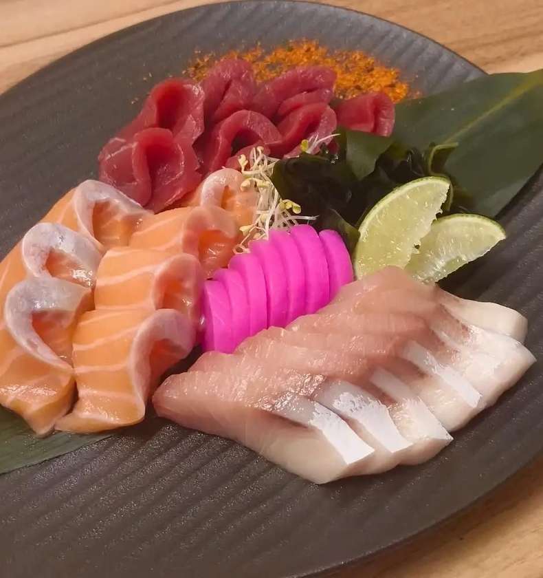 Sashimi z trzech ryb