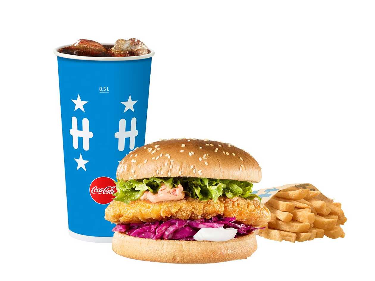 Crispy Chicken Retro Burger large meal