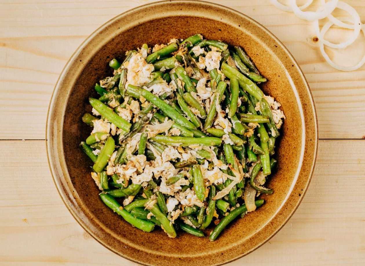 Green beans with eggs 300g