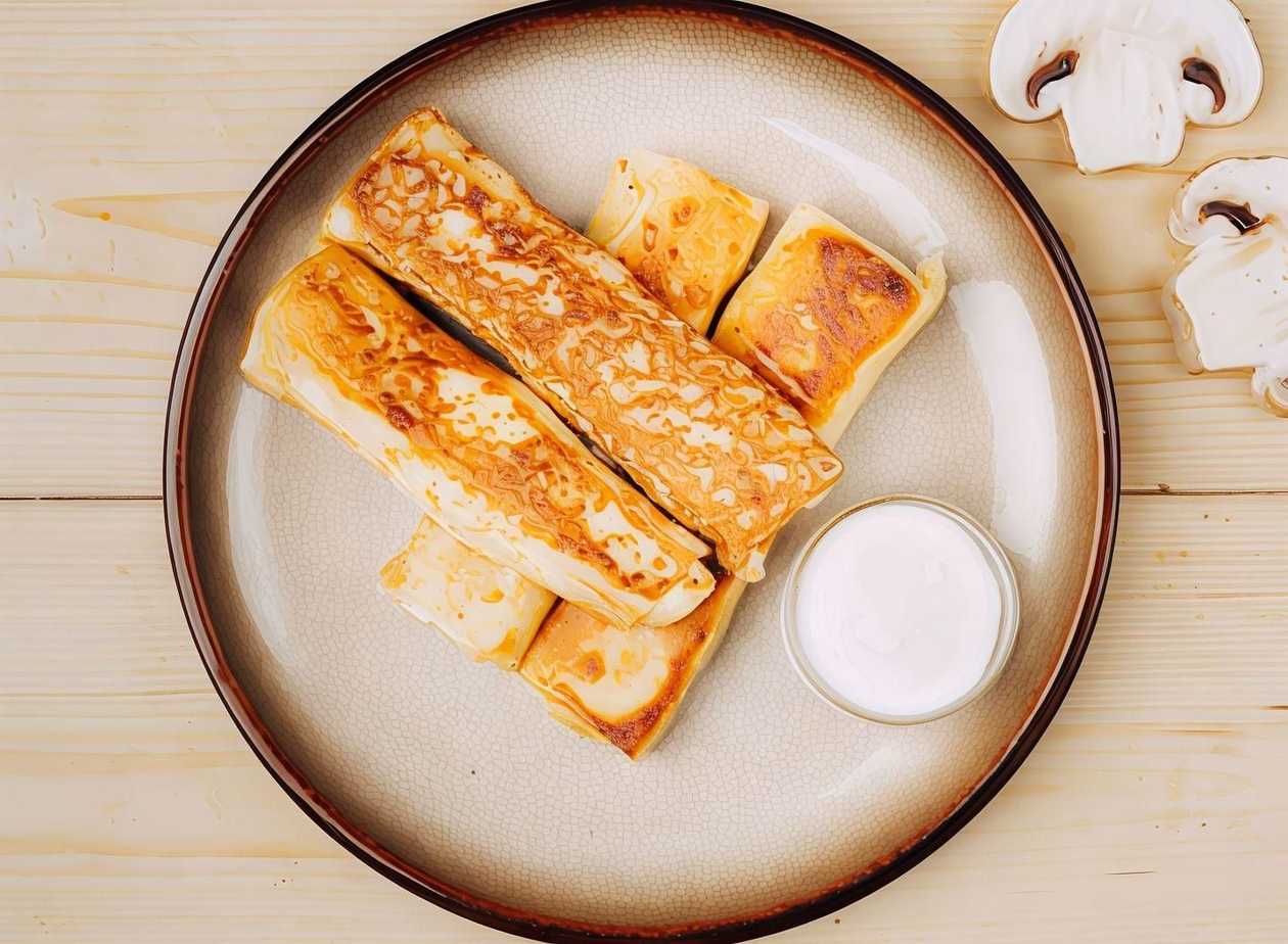 Pancakes with chicken and mushrooms 2pcs