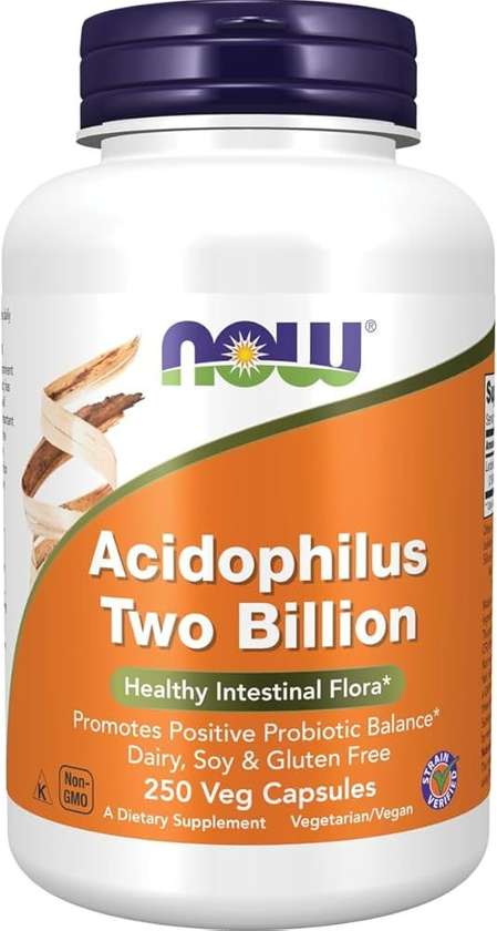 NOW ACIDOPHILUS TWO BILLION (250 VEG CAPSULES)
